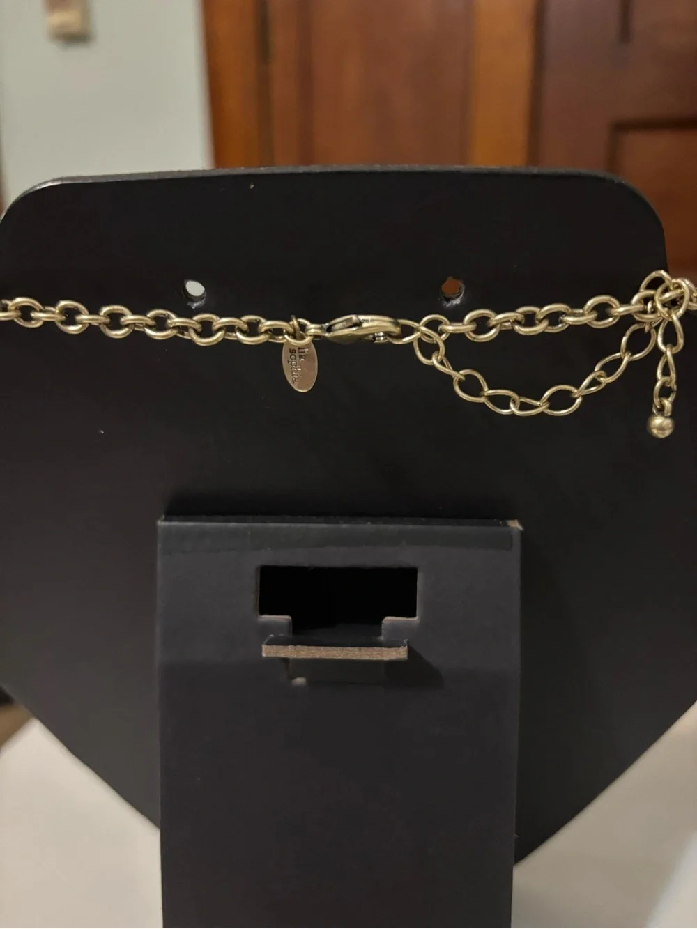 Lia Sophia Multi-Strand Black and Clear Beaded Gold-Tone Statement Necklace